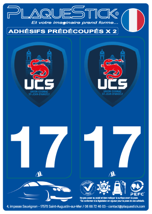 17 -Union Cognac-Saint-Jean-d'Angély PlaqueStick
