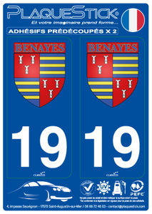 19 -Benayes "Blason" PlaqueStick