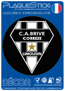 19 -Brive "C.A." Rond, Décor PlaqueStick