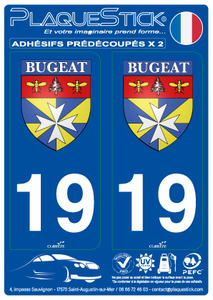 19 -Bugeat "Blason" PlaqueStick