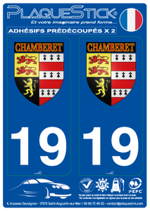 19 -Chamberet "Blason" PlaqueStick