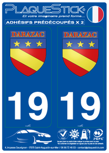 19 -Darazac "Blason" PlaqueStick