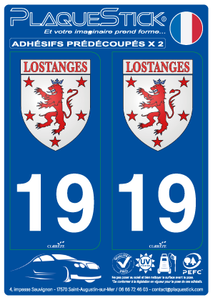 19 -Lostanges "Blason" PlaqueStick