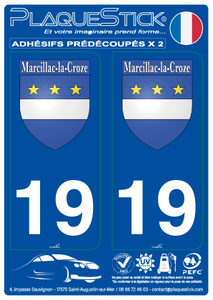 19 -Marcillac-la-Croze "Blason" PlaqueStick
