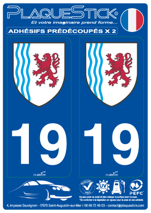 19 -Nouvelle-Aquitaine PlaqueStick