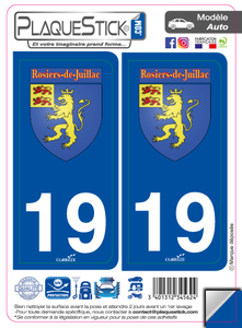 19 -Rosiers-de-Juillac "Blason" PlaqueStick