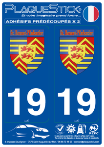 19 -Saint-Bonnet-l'Enfantier "Blason" PlaqueStick