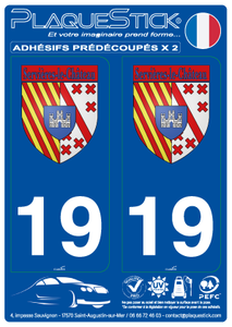 19 -Servières-le-Château "Blason" PlaqueStick