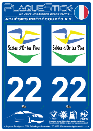 22 -Sables-d'Or-les-Pins PlaqueStick