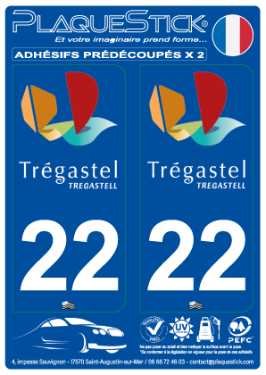 22 -Trégastel - Tregastell PlaqueStick