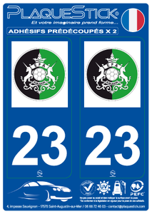 23 -Aubusson "Entente du Football" PlaqueStick