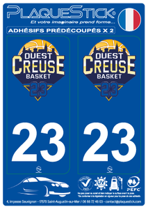 23 -Bénévent-l'Abbaye "Ouest-Creuse_Basket 23" PlaqueStick