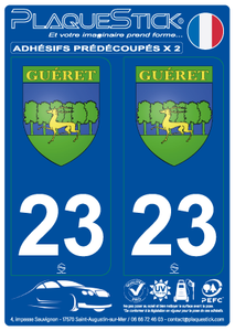 23 -Guéret "Blason" PlaqueStick