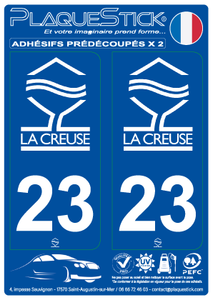 23 -La Creuse PlaqueStick