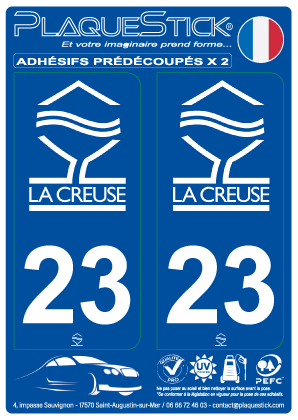 23 -La Creuse PlaqueStick