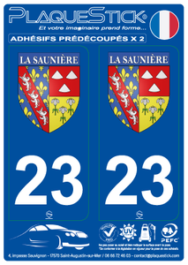 23 -La Saunière "Blason" PlaqueStick