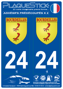 24 -Bourdeilles "Blason" PlaqueStick