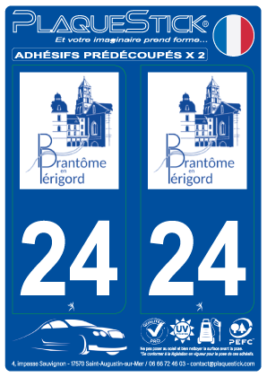 24 -Brantôme PlaqueStick