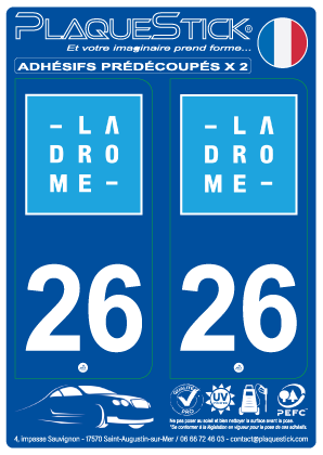 26 -Drôme PlaqueStick