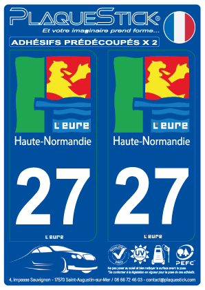 27 -Haute-Normandie PlaqueStick
