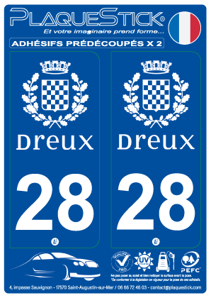 28 -Dreux PlaqueStick