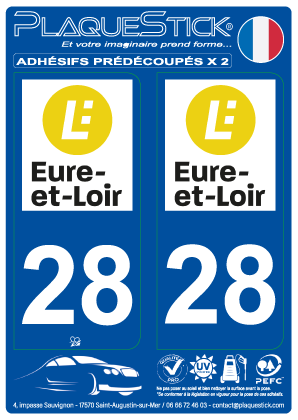 28 -Eure & Loir PlaqueStick