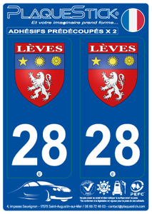 28 -Lèves "Blason" PlaqueStick