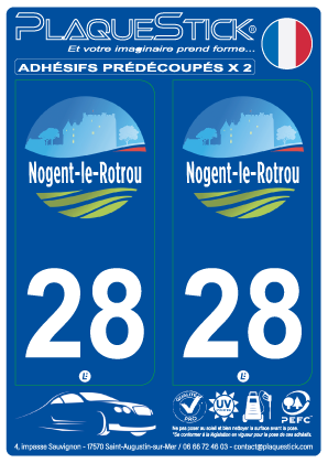 28 -Nogent-le-Rotrou PlaqueStick