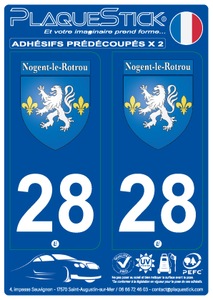 28 -Nogent-le-Rotrou "Blason" PlaqueStick