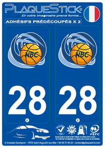 28 -Nogent-le-Rotrou "NBC" PlaqueStick