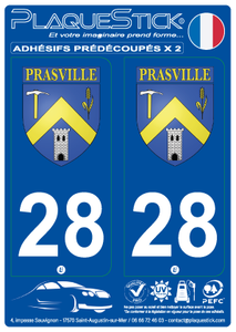 28 -Prasville "Blason" PlaqueStick