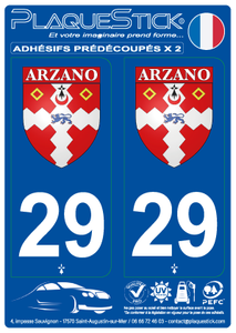 29 -Arzano "Blason" PlaqueStick