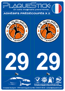 29 -Brest "AS Guelmeur" Basketball PlaqueStick