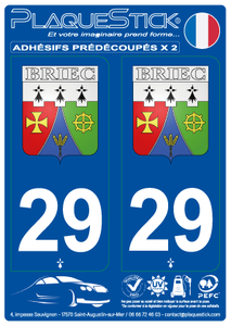 29 -Briec "Blason" PlaqueStick