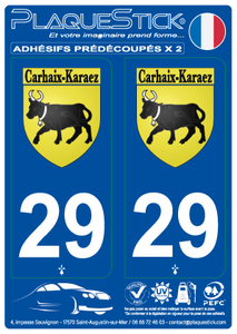 29 -Carhaix - Karaez "Blason" PlaqueStick
