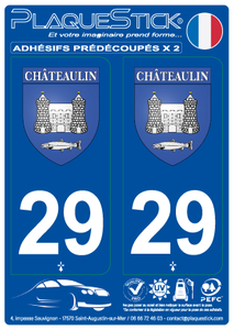 29 -Châteaulin "Blason" PlaqueStick