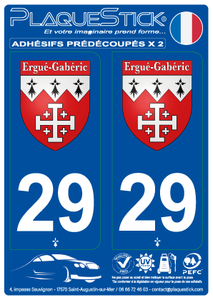 29 -Ergué-Gabéric "Blason" PlaqueStick