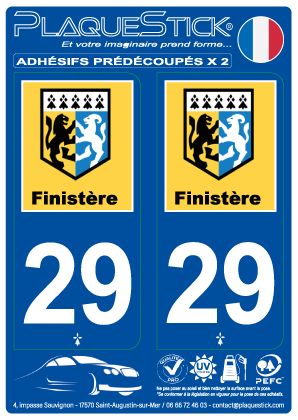 29 -Finistère PlaqueStick