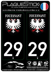 29 - Fouesnant "Coat of Arms" Black background