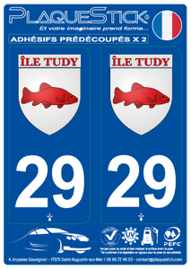 29 -Île Tudy "Blason" PlaqueStick