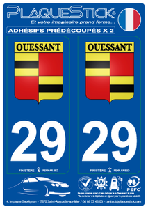 29 -Île d'Ouessant "Blason" PlaqueStick