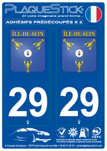 29 -Île-de-Sein "Blason" PlaqueStick