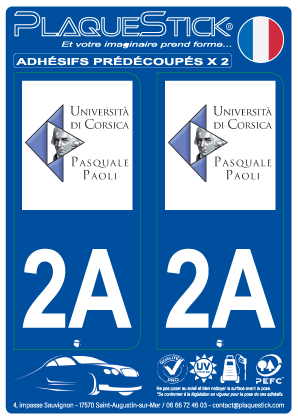 2A -Université de Corse PlaqueStick