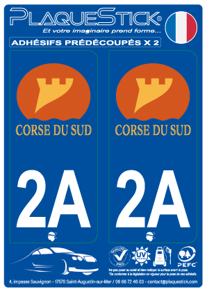 2A -Corse du Sud PlaqueStick