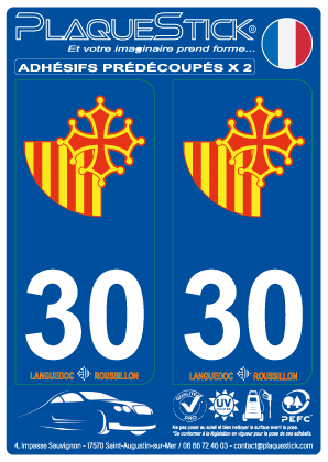 30 -Languedoc-Roussillon PlaqueStick