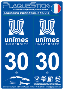 30 -Nîmes "Université" PlaqueStick