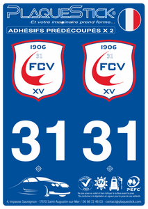 31 -Villefranche-de-Lauragais "FCV" PlaqueStick