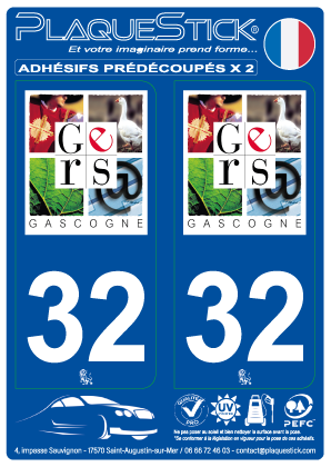 32 -Gers PlaqueStick