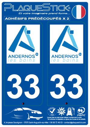 33 -Andernos-les-Bains PlaqueStick
