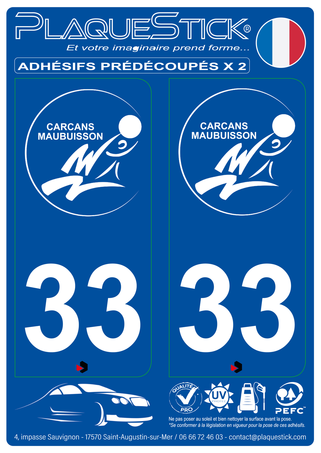 33 -Carcans-Maubuisson PlaqueStick